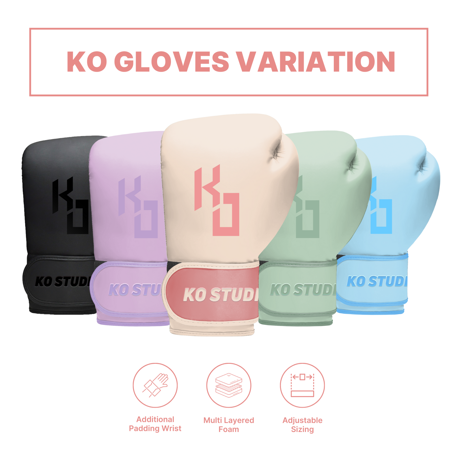 Classic Rosé Boxing Gloves | KoStudio.co