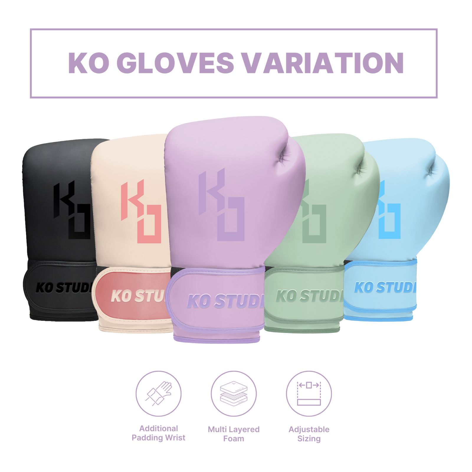 Contemporary Lavender Boxing Gloves | KoStudio.co