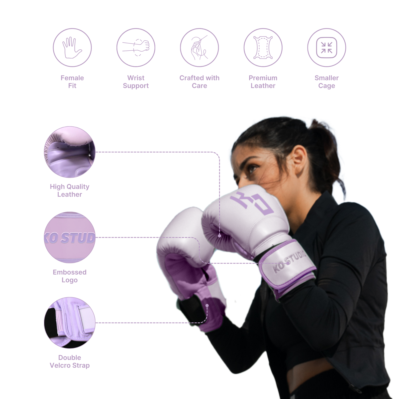 Contemporary Lavender Boxing Gloves | KoStudio.co