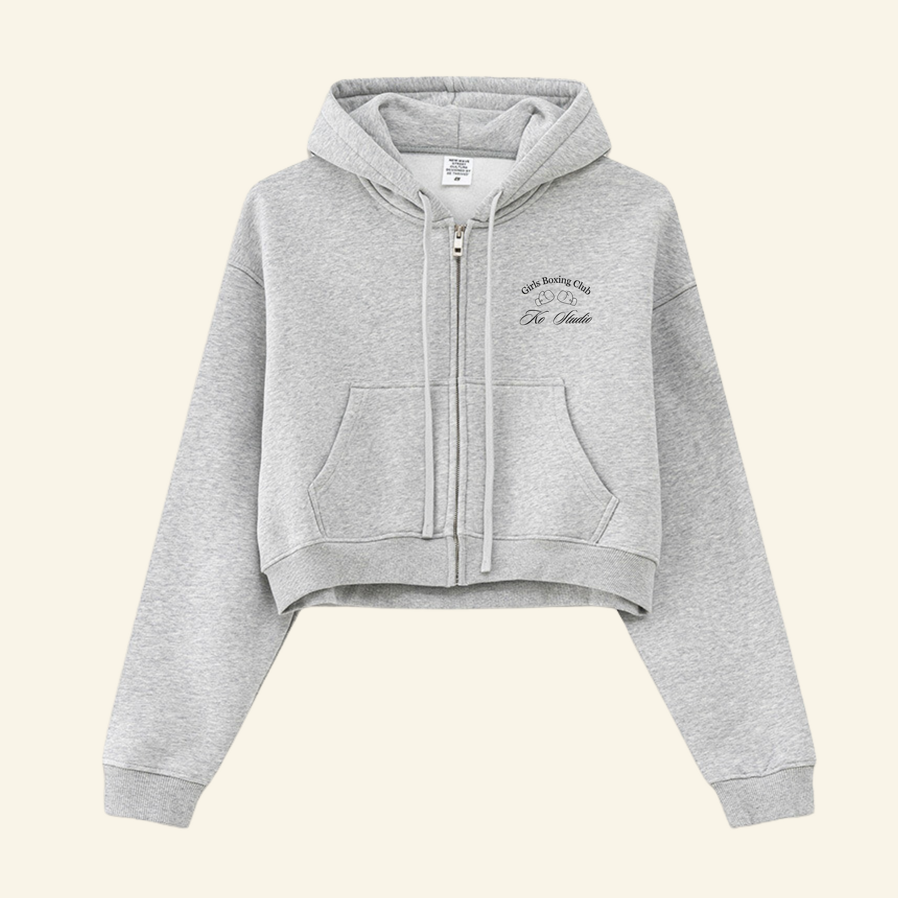 Boxing Girl Grey Hoodie